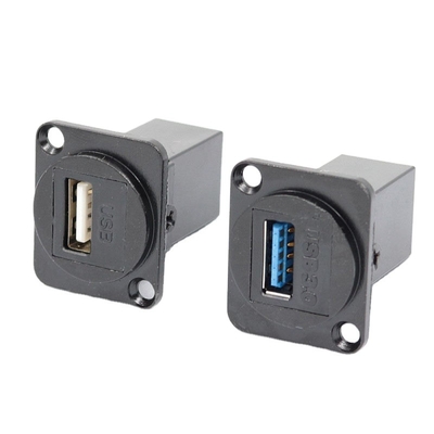 टाइप डी USB3.0 ट्रांसमिशन सॉकेट मॉड्यूल 2.0 डबल पास फीमेल टू फीमेल सॉकेट